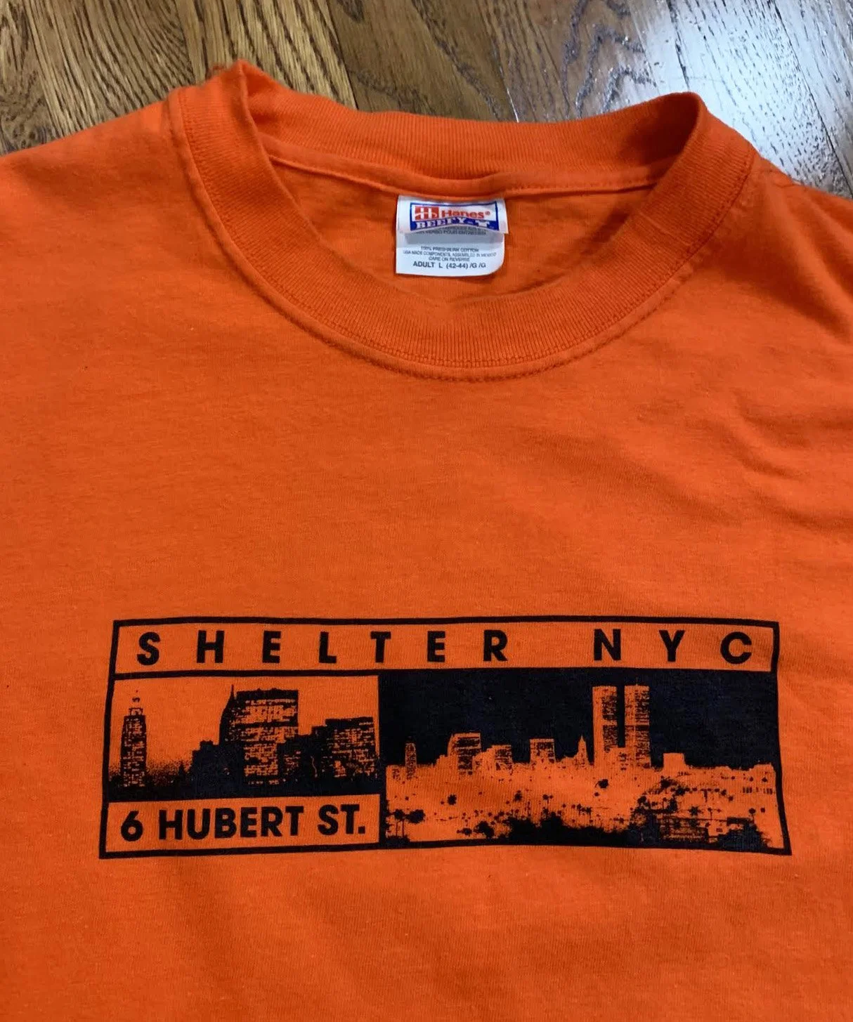 Vintage Shelter NYC 6 Huber St Club T Shirt (Size L) — RootsBK